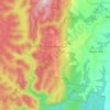 Mappa topografica Bowen Mountain, altitudine, rilievo
