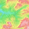 Mappa topografica Selva di Val Gardena, altitudine, rilievo