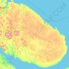 Mappa topografica Кольский полуостров, altitudine, rilievo