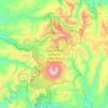 Mappa topografica Mount Saint Helens National Volcanic Monument, altitudine, rilievo