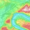 Mappa topografica Zeltingen-Rachtig, altitudine, rilievo