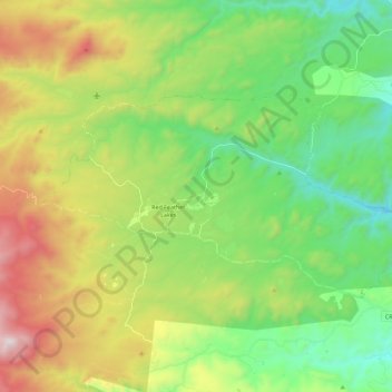 Mappa topografica Red Feather Lakes, altitudine, rilievo