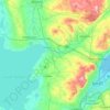 Mappa topografica Antrim and Newtownabbey District, altitudine, rilievo