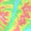 Mappa topografica Cossano Belbo, altitudine, rilievo