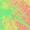 Mappa topografica Area F (Willow River/Upper Fraser), altitudine, rilievo