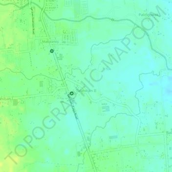 Mappa topografica Talahiban II, altitudine, rilievo