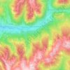 Mappa topografica Ziano di Fiemme, altitudine, rilievo