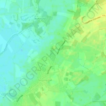 Mappa topografica 25499, altitudine, rilievo