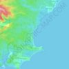 Mappa topografica Bendalong, altitudine, rilievo