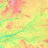 Mappa topografica Loir-et-Cher, altitudine, rilievo