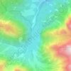 Mappa topografica Lago di Braies, altitudine, rilievo