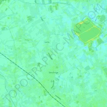 Mappa topografica Sleidinge, altitudine, rilievo