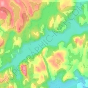 Mappa topografica Lac Long Pond, altitudine, rilievo