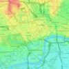 Mappa topografica City of Westminster, altitudine, rilievo