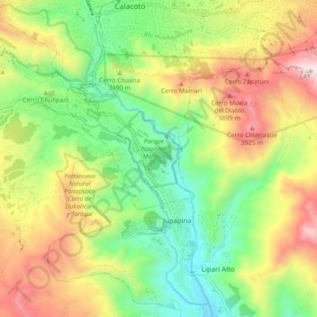 Mappa topografica Mallasa, altitudine, rilievo