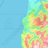Mappa topografica Tirúa, altitudine, rilievo