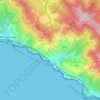 Mappa topografica Vernazza, altitudine, rilievo