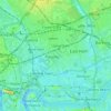 Mappa topografica London Borough of Newham, altitudine, rilievo