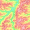 Mappa topografica Цивильский муниципальный округ, altitudine, rilievo