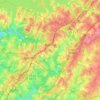 Mappa topografica Buford, altitudine, rilievo