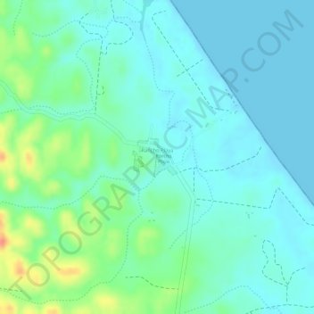 Mappa topografica Rancho Playa, altitudine, rilievo