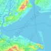 Mappa topografica Lower New York Bay, altitudine, rilievo