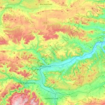 Mappa topografica 07407, altitudine, rilievo