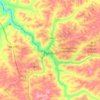 Mappa topografica Pullman, altitudine, rilievo
