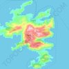 Mappa topografica Σύμη, altitudine, rilievo