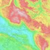 Mappa topografica Aidussina, altitudine, rilievo