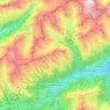 Mappa topografica Disentis/Mustér, altitudine, rilievo