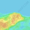 Mappa topografica форт Красная Горка, altitudine, rilievo