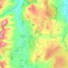 Mappa topografica Llanarmon-yn-Ial, altitudine, rilievo