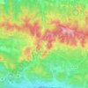 Mappa topografica Les Baux-de-Provence, altitudine, rilievo