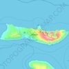 Mappa topografica Molokai, altitudine, rilievo