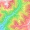 Mappa topografica Lillianes, altitudine, rilievo