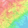 Mappa topografica Baltimore County, altitudine, rilievo