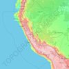 Mappa topografica Perù, altitudine, rilievo