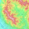 Mappa topografica Unione dei Comuni Montani del Casentino, altitudine, rilievo