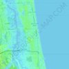 Mappa topografica Jacksonville Beach, altitudine, rilievo
