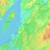 Mappa topografica Rothesay, altitudine, rilievo