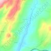 Mappa topografica Muxagata, altitudine, rilievo