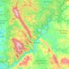 Mappa topografica Penacova, altitudine, rilievo