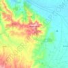 Mappa topografica Montefalco, altitudine, rilievo