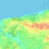 Mappa topografica Noer, altitudine, rilievo