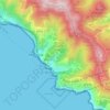 Mappa topografica Riomaggiore, altitudine, rilievo