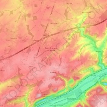 Mappa topografica 4470, altitudine, rilievo