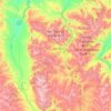 Mappa topografica Lee Metcalf Wilderness Area, altitudine, rilievo