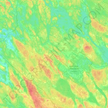 Mappa topografica Гончаровское сельское поселение, altitudine, rilievo