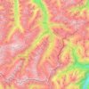 Mappa topografica Sölden, altitudine, rilievo